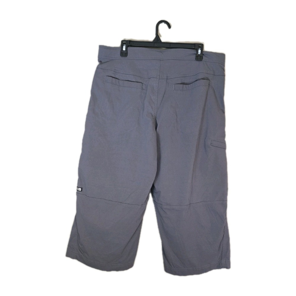 Prana Pants Womens L Gray Capri Lightweight Breathe Stretch Hiking Outdoor - Picture 4 of 9